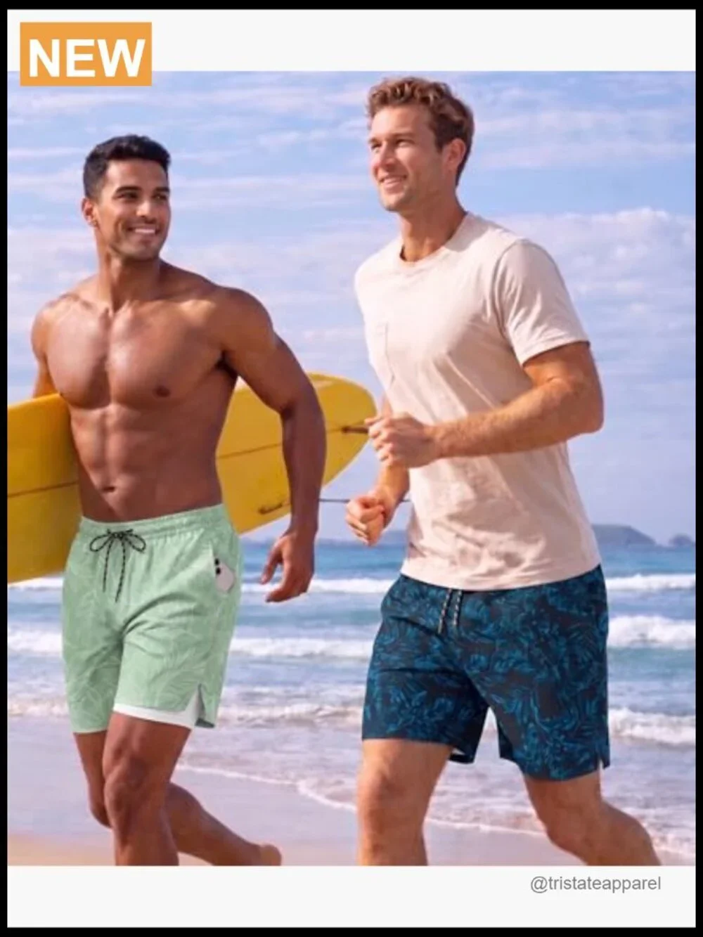 Men's Swim Trunks with Compression Liner, 5.5